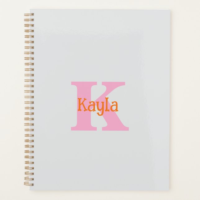 Mariage Fête de Mariage Rose Orange Gris Clair (Devant)