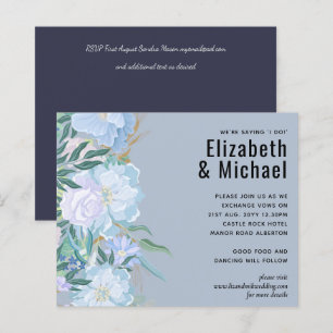 Mariage Feuillage BLEU Poussiéreux Économique