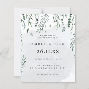 Mariage Feuille de chute d'aquarelle minimale du b