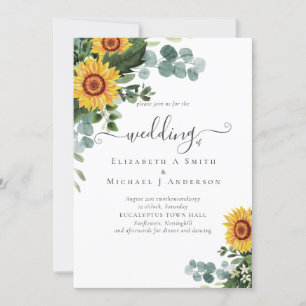 Mariage Feuille des tournesols rustiques Eucalyptu