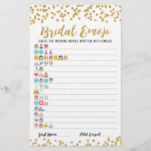 Mariage films émoji avec réponses douche nuptiale