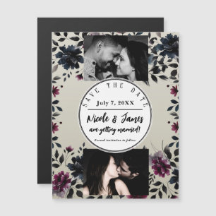 Mariage Fleur Bleu Minuit Bourgogne Amande