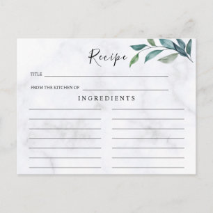 Mariage fleur sauvage, Carte Recette Boho