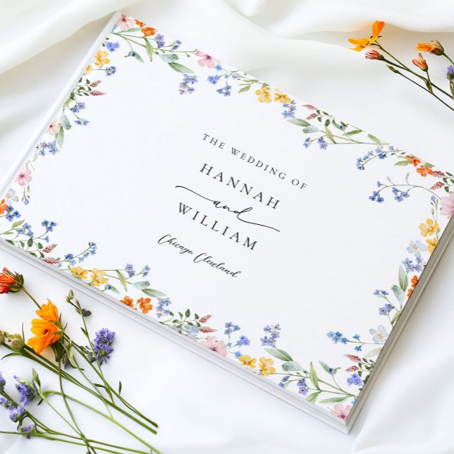 Mariage fleur sauvage Livre d'invité (Créateur téléchargé)