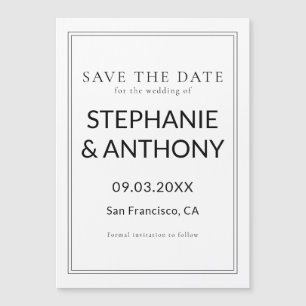 Mariage Fleur sauvage minimaliste BW Monogram