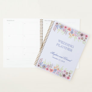 Mariage Fleur sauvage violet et bleu