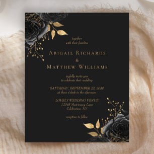 Mariage Fleurie Noir Or Budget