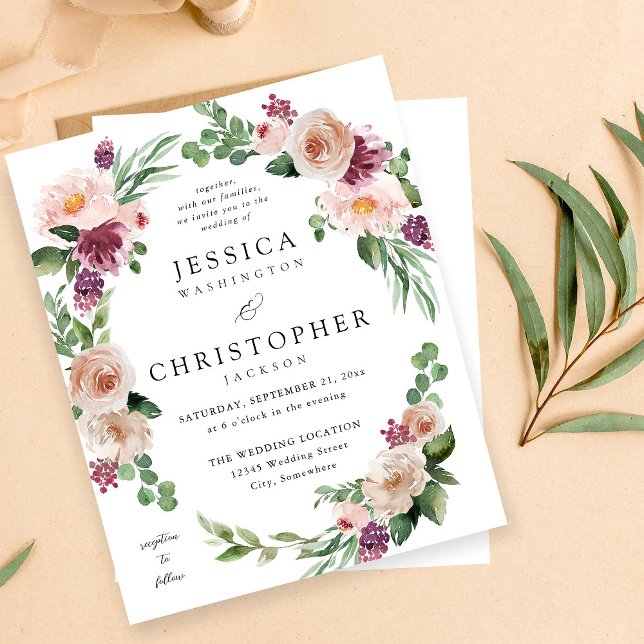 Mariage Fleuris Rose et Champagne pas cher 2 (Créateur téléchargé)