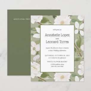 MARIAGE Fleurs blanches Chic PETIT BUDGET feuilles