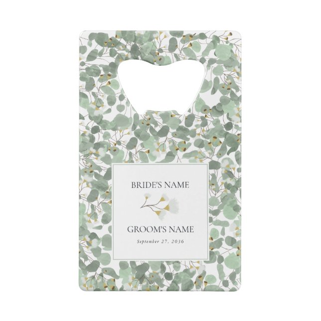 Mariage Fleurs de Eucalyptus Aquarelle (Dos)