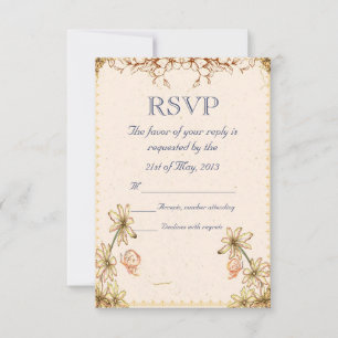 Mariage Fleurs vintages RSVP