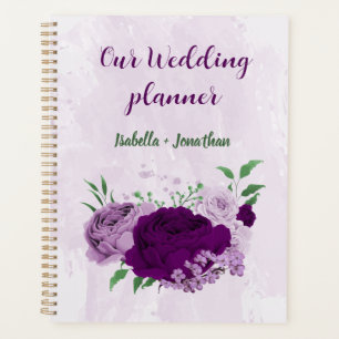 Mariage fleurs violettes romantiques