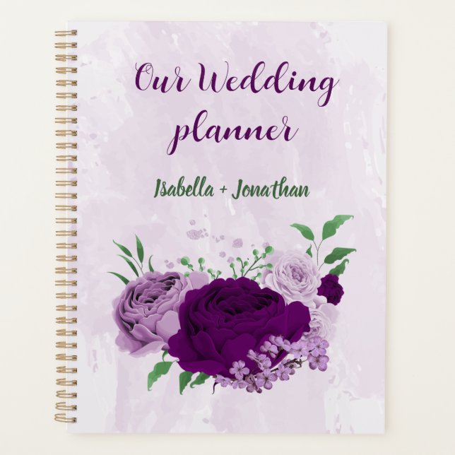 Mariage fleurs violettes romantiques (Devant)