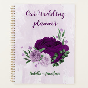 Mariage fleurs violettes romantiques