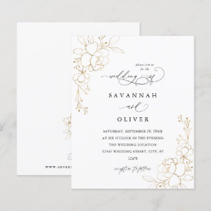 Mariage floral à revêtement or budgétaire