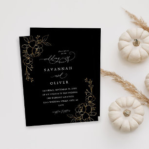 Mariage floral à revêtement or budgétaire