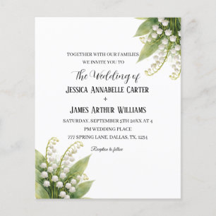 Mariage Floral Aquarelle Blanc de Muguet