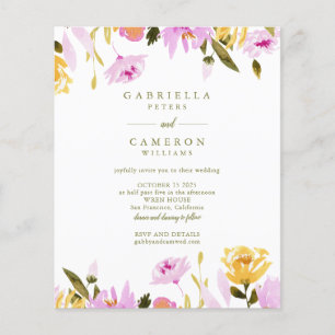 Mariage Floral Aquarelle Moderne Olive Rose Pas Ch