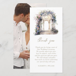 Mariage Floral Arch Photo Carte de remerciements