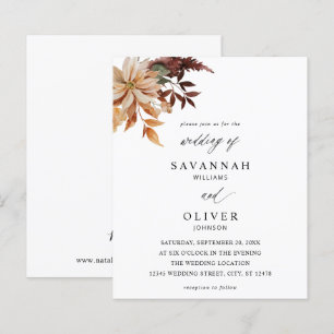 Mariage Floral Automnal Beige Économique