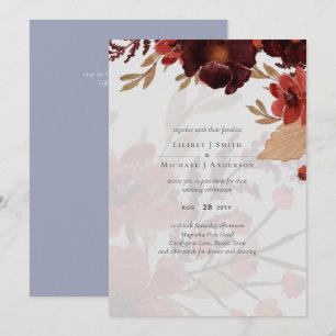 Mariage Floral Automnal Orange Bourgogne Économiqu