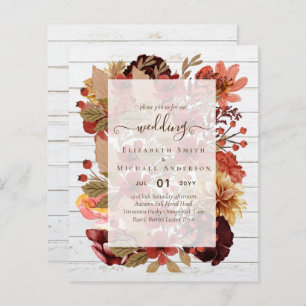 Mariage Floral Automne - BUDGET Orange Bourgogne