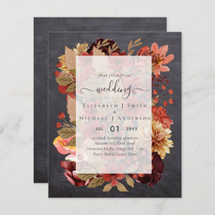 Mariage Floral Automne - BUDGET Orange Bourgogne