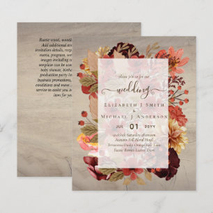 Mariage Floral Automne - BUDGET Orange Bourgogne