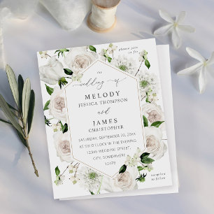 Mariage floral blanc budget