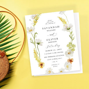 Mariage floral blanc et jaune Budget