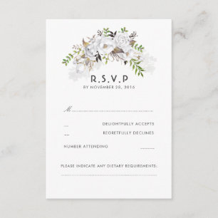 Mariage floral blanc RSVP