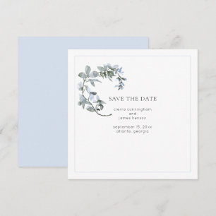 Mariage Floral Bleu Enregistrer la carte Date