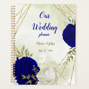 Mariage floral bleu royal blanc