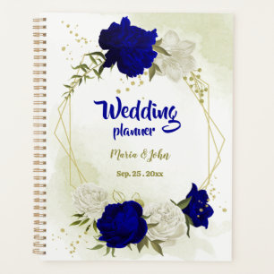 Mariage floral bleu royal blanc