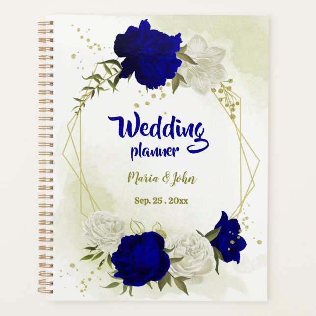 Mariage floral bleu royal blanc (Devant)