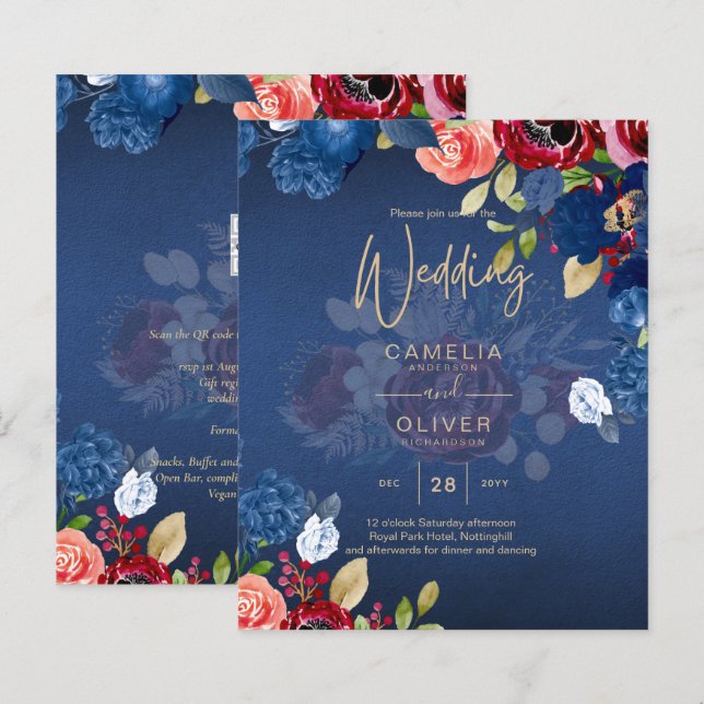 Mariage Floral Bourguignon Rustique (Devant / Derrière)