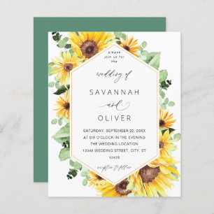 Mariage floral Budget Sunflower & Eucalyptus MOD