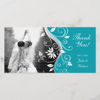 Mariage floral Carte de remerciements personnalisé