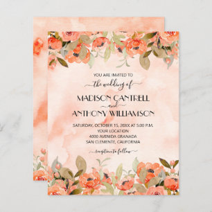 Mariage Floral D'Aquarelle Budget Tout en un Invit