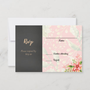 Mariage floral de corail RSVP