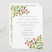 Mariage Floral de jardin d'été Invitation