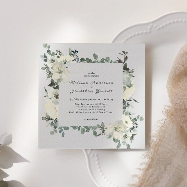 Mariage floral de roses blanches d'ivoire (Créateur téléchargé)