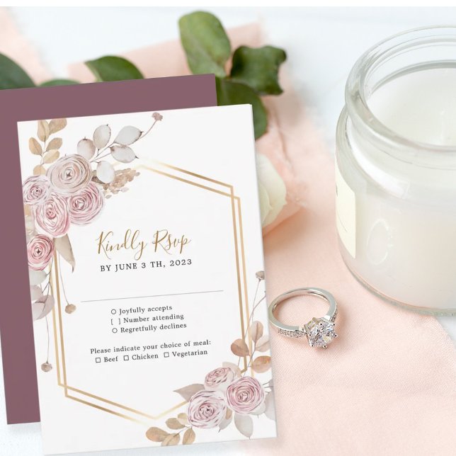 Mariage floral élégant RSVP (Créateur téléchargé)