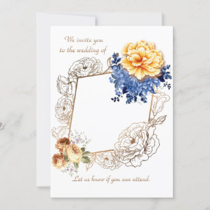 Mariage Floral Glow Set Invitation Card
