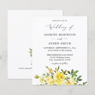 Mariage floral jaune budget