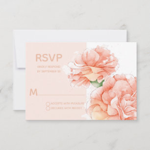 Mariage floral moderne élégant RSVP