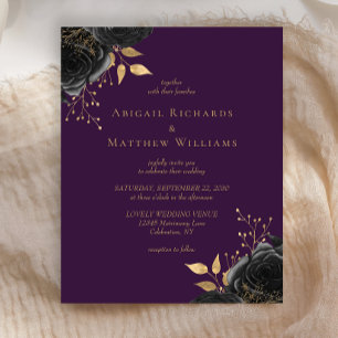 Mariage Floral Noir Or Budget