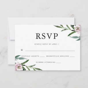 Mariage floral romantique RSVP