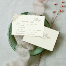 mariage floral romantique Rsvp | Police de script