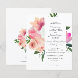 Mariage floral rose et blanc Budget
